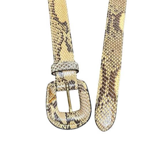 WCM New York Women Belt Genuine Python Snake Skin Vintage USA Size L main image 7